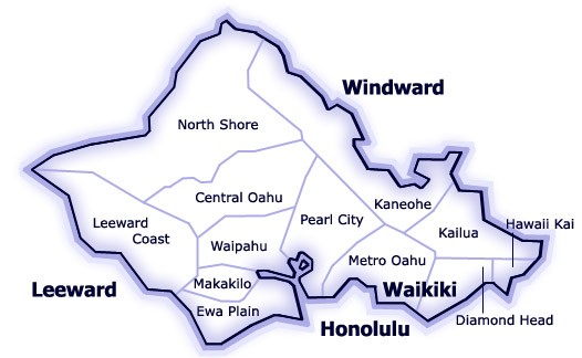 Neighborhoods and towns on Oahu